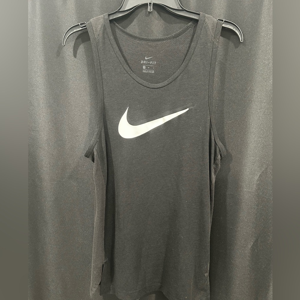 Nike Black/Charcoal Dri-FIT Athletic Tank